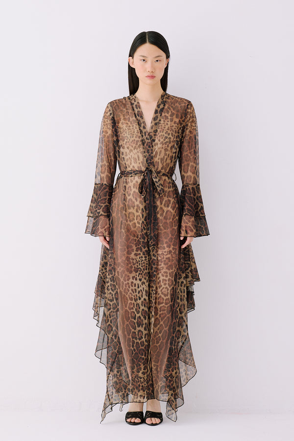 Leopard Chiffon Robe