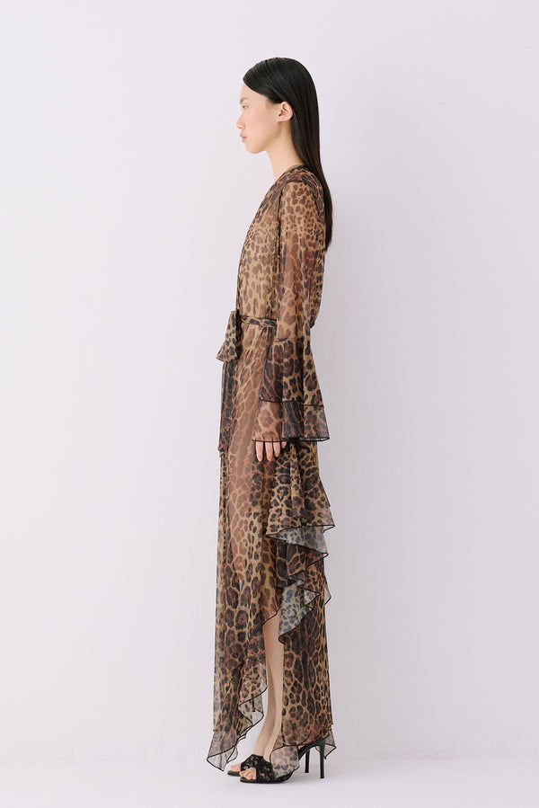 Leopard Chiffon Robe