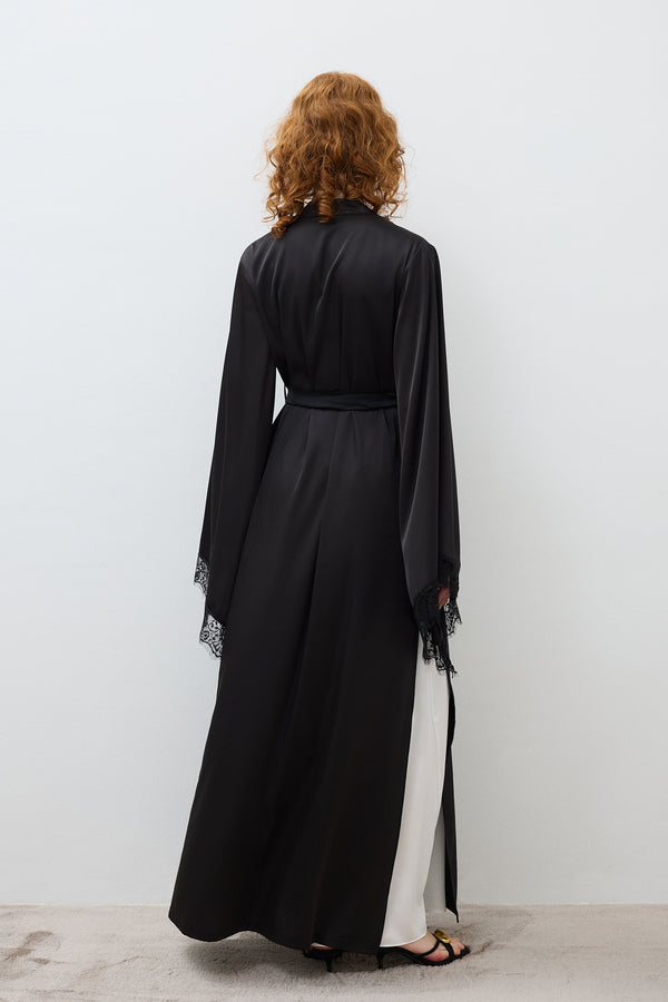 Lace Robe Black